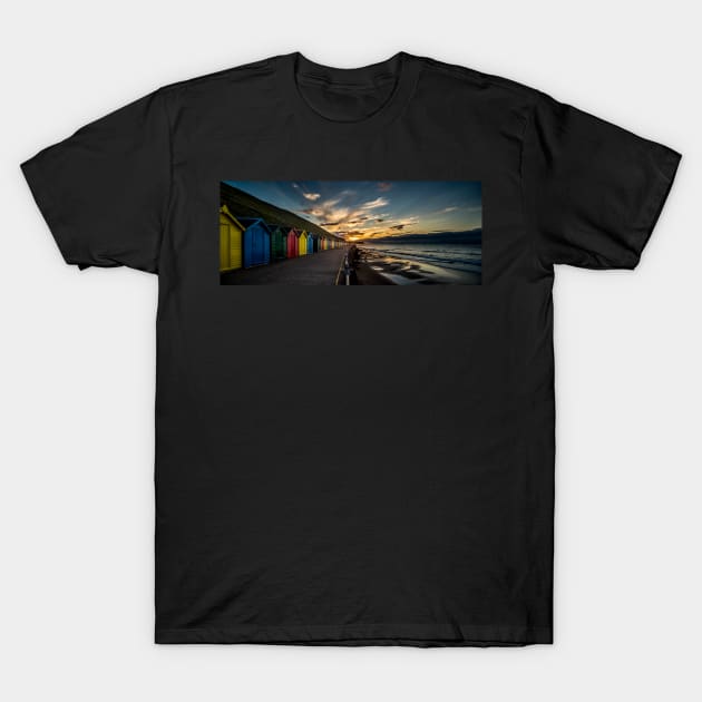 Whitby Beach Huts T-Shirt by davehudspeth